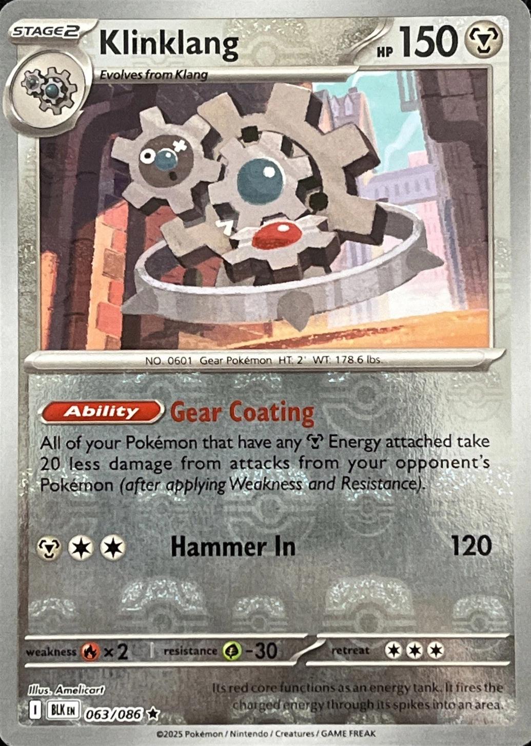 Black Bolt Klinklang [Master-Ball] Pokémon card
